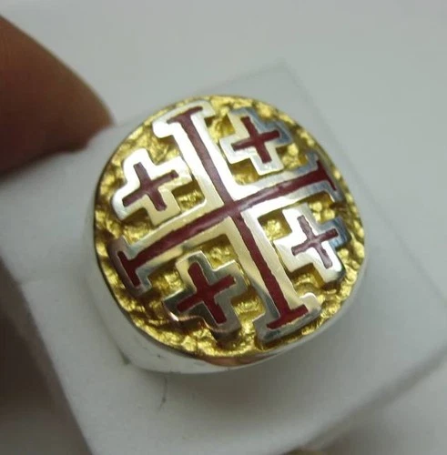 Solid silver ring - Order Holy Sepulchre - 2430-R