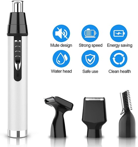 Easy To Clean Ear Hair Trimmer Built-in Battery Compact Design Cordless - Photo 2/6