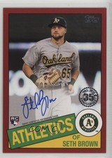 2020 Topps 1985 Topps Baseball Auto Red /25 Seth Brown #85A-SB Auto tx9