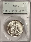 1947 P Walking Liberty Half Dollar PCGS ORH MS64 ***READ DESCRIPTION***