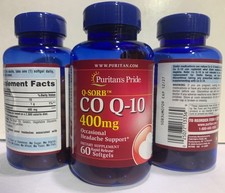 3 Pack Puritan's Pride CoQ10 400mg Q-Sorb 60 Softgels Heart Health  Headache
