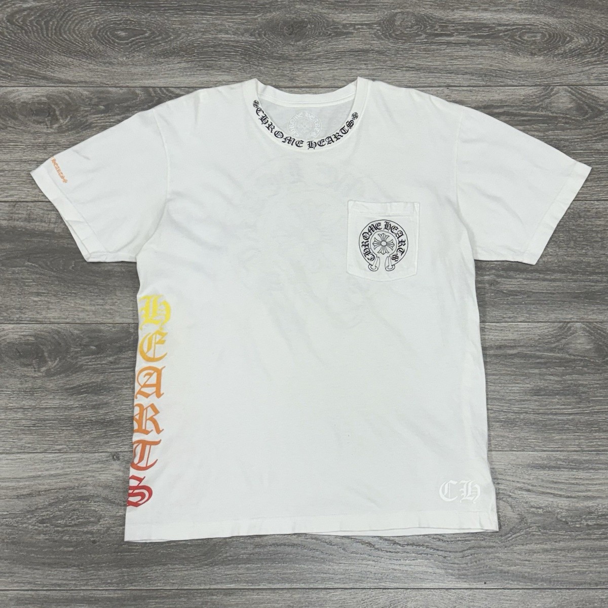 Size Large - Chrome Hearts Gradient Logo T-Shirt ' White ' | GREAT