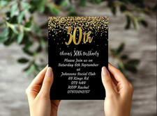 13th 16th 18th 21st 30th  Personalised Birthday party invitations invites