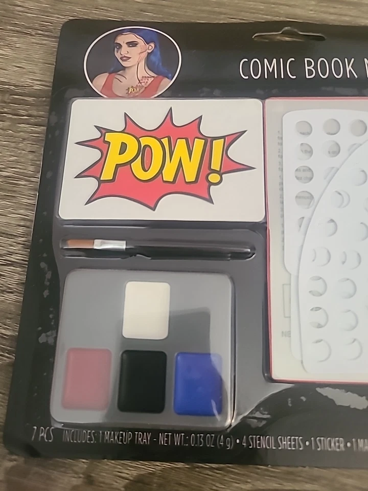 New Comic Book Makeup Kit Make Up With Stencil  & Sticker Kit  - Image 3 of 4