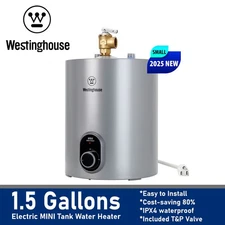 Electric Mini Tank Hot Water Heater 1.5 Gallon,Compact Storage Tank Heater 1440W