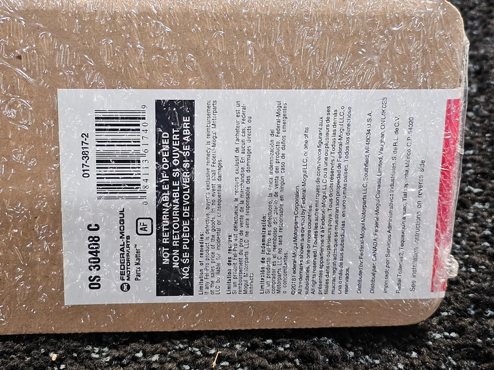 Junta da panela de óleo do motor Fel-Pro OS30408C para 1968-1989 Ford 429 460 V8 - Imagem 2 de 4