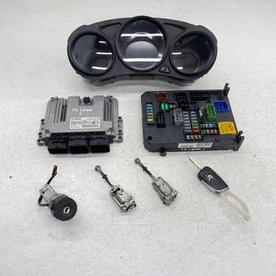 CITROEN C4 MK2 ECU KIT 9807885980 MOTOR DIESEL 92PS 1.6 HDI 9PS 9H06 10-15
