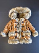 Jordan Craig Black Label Kids Jacket Size 4 Denali Shearling Eskimo Coat EUC  