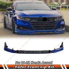 For 2021-2022 Honda Accord Yofer Still Night Pearl Blue Front Bumper Lip 2 Tone