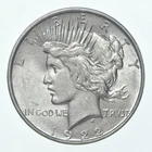 (1) 1922-D Choice AU Peace Silver Dollar 90% - CH AU Almost Unc - Denver *0593