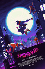 Image of SPIDER-MAN into the spider-verse screen print art movie poster numbered mondo
