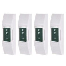 4pcs Push to Exit Button Release Switch PC Panel 12V 3A White 76mmx23mm