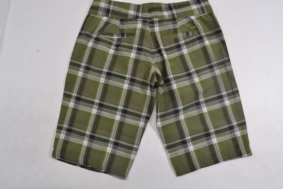 Ezekiel DEVIN Green Black White Plaid Casual Junior's Bermuda Shorts  - Image 2 of 4