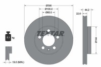 2X Textar 92303803 Bremsscheibe FüR Audi Seat Skoda VW