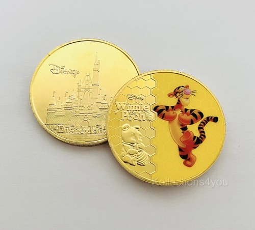 Disney Winnie the Pooh Bear & Friends Gold Plated Medal Coins - Picture 2 of 6