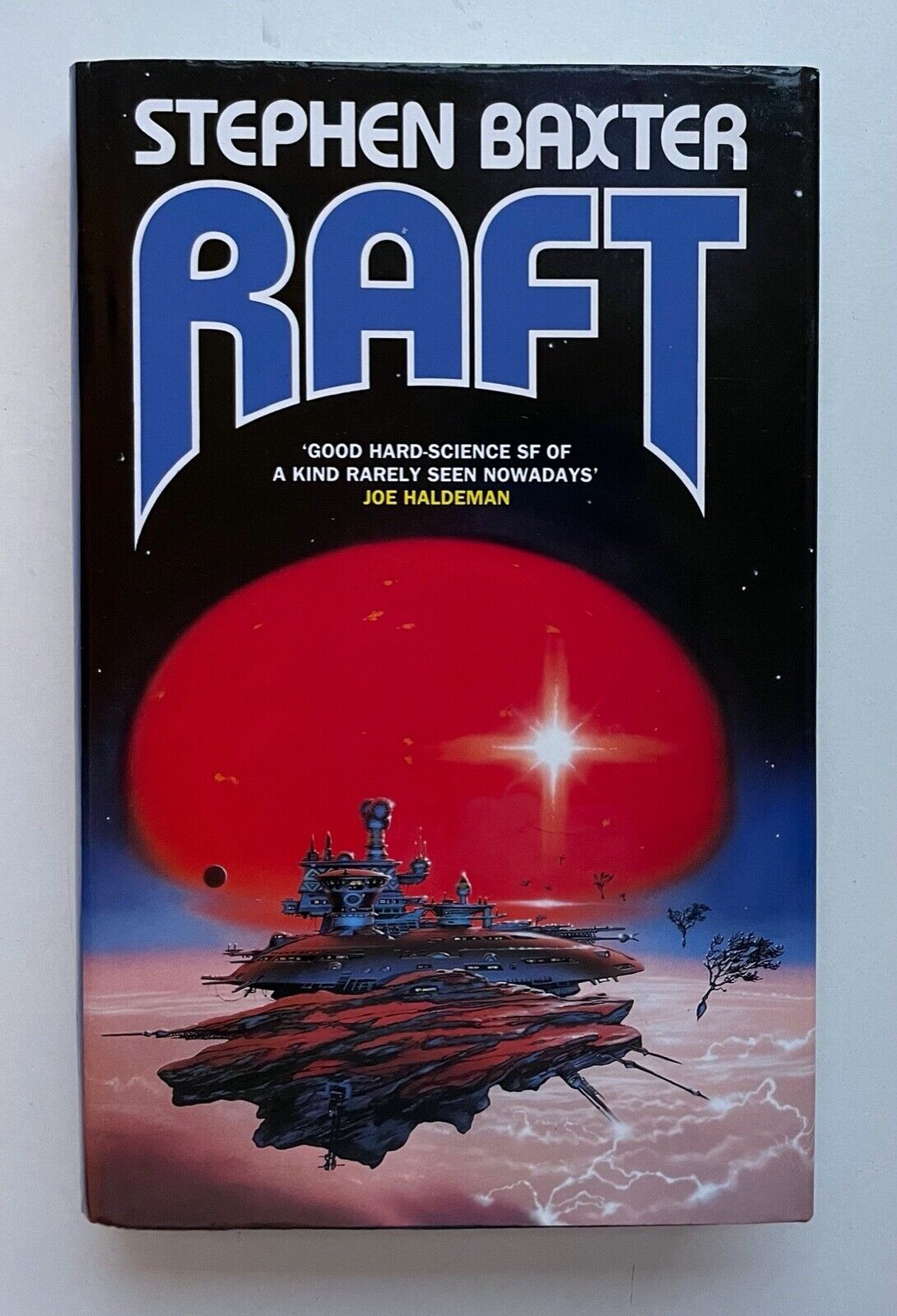 Raft - Stephen Baxter - 1st Edition Grafton Hardcover Hardback DJ ExLibrary