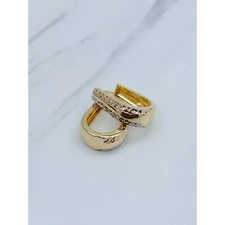 10k solid gold earrings hoops - Aretes en oro de 10K