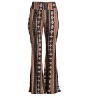 No Boundaries Juniors Black & Rust Print Flare Pants Size Medium (7-9) NEW — photo 3