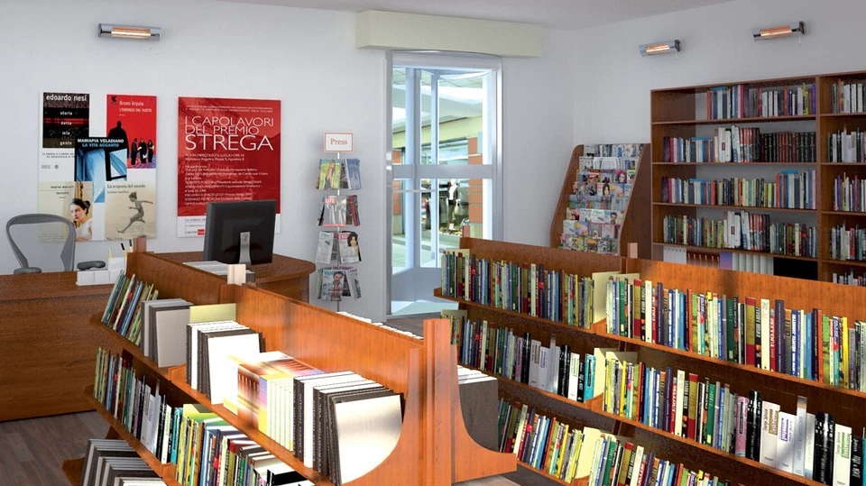 STUFA ELETTRICA RAGGI INFRAROSSI A PARETE 1800 W VORTICE THERMOLOGIKA DESIGN - Immagine 4 di 4