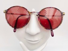 Vintage Logo Paris 946 Brown Multi-Color Round Sunglasses France FRAMES ONLY