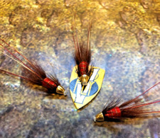 3 V Fly 4mm Ultimate Gold ConeHead Red Francis Salmon Tube Flies & Trebles