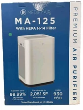 Medify MA-125 Air Purifier with True HEPA H14 Filter | 2,051 Sq Ft NEW - WHITE