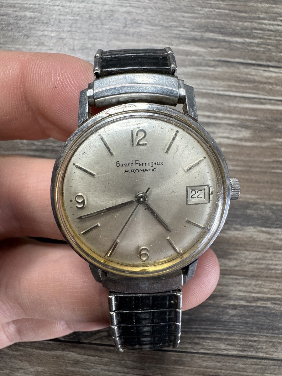 Rare 1960's Girard Perregaux Automatic Original Dial RUNS Nice 17