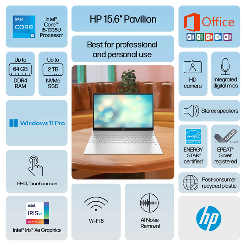 2025 HP Pavilion Laptop 15.6 Touch 10-Core Intel i5 Upto 64GB RAM 2TB SSD Office - Picture 3 of 11