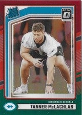 2024 Panini Donruss Rated Rookie Optic Red & Green Tanner McLachlan RC Bengals+