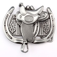 Horse Saddle Belt Buckle Western Cowboy Native American HRS-08