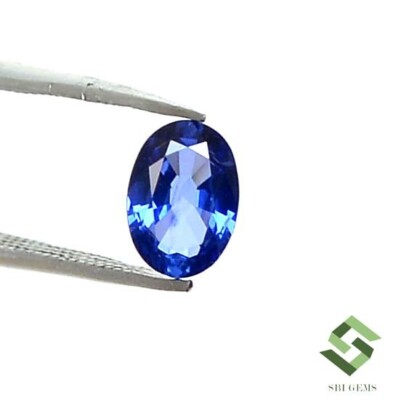 7x5 mm Certified Natural Blue Sapphire Oval Cut 0.76 CTS Faceted
