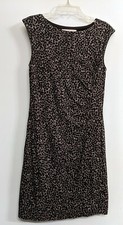 Ann Taylor LOFT Women Brown and Black Casual Dress Print Pattern XS