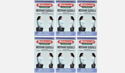 6 x Baidyanath Medohar Guggulu 120 Tabletten | Hilft beim Gewichtsmanagement