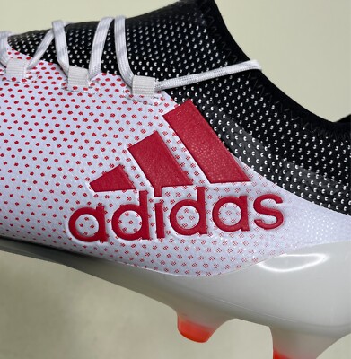 Adidas X 17.1 FG Firm Ground White Red Soccer Cleats Men's Size