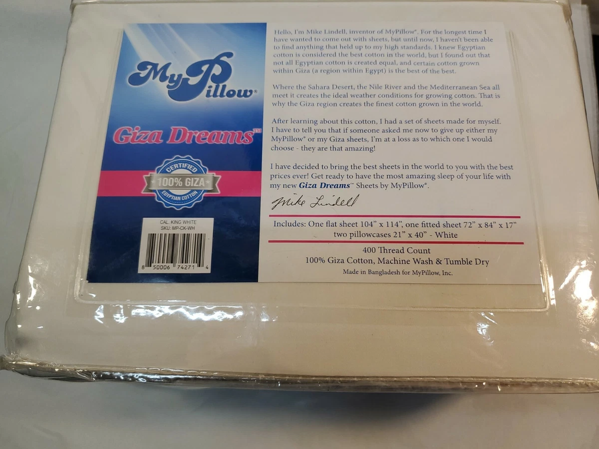 Mypillow sheet top sets white