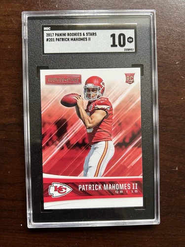 2017 Panini Rookies & Stars PATRICK MAHOMES ll RC Rookie #201 SGC 10 Chiefs MVP