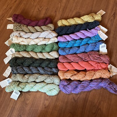 Lot Of 19 Rowan Summer Tweed Yarn 70/30 Silk Cotton 118 Yards Assorted Colors