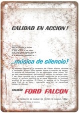 Vintage 1964 Ford Falcon P2 Night Drive Ad Retro Look Metal Sign A7421