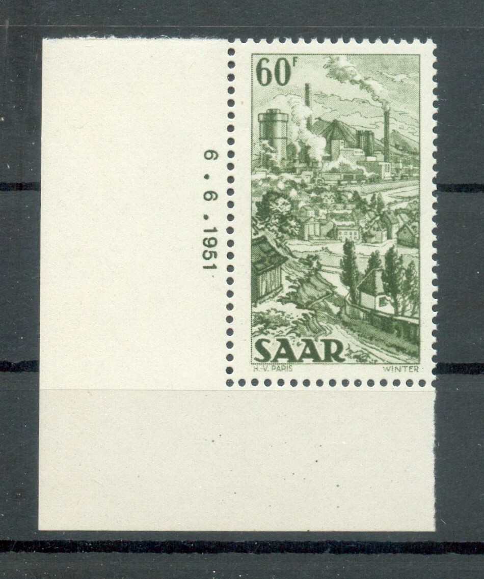 Saar 287Br PRINT DATE** MNH UNUSED (Z3328