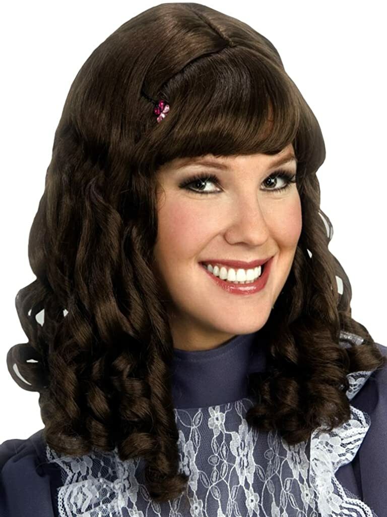 Southern Belle Wig Brown Ringlet Curl Synthetic Hair Costume Wig W