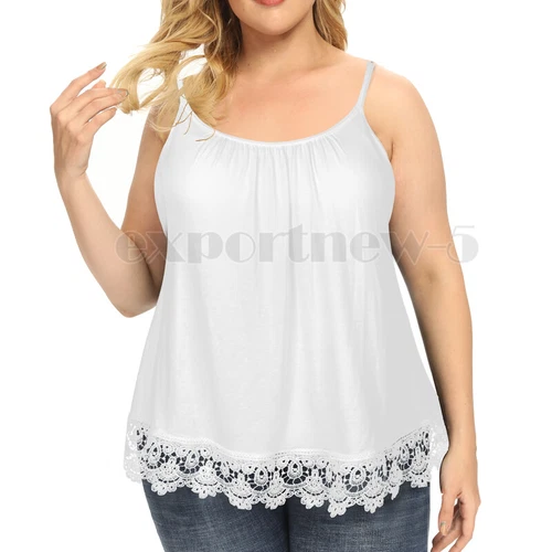 Damen Tunika Cami integrierter BH ärmellos fließend Swing Plissee Tank Top Übergröße - Bild 40 von 58