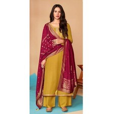 New Beautiful Indian Plazzo-Pant Suit Pakistani Designer Shalwar Kameez Dresses