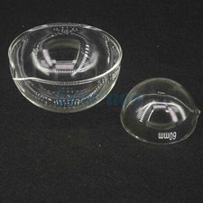 Diameter 60/90/120/150mm Lab Glass Evaporating Dish Round Bottom With Spout