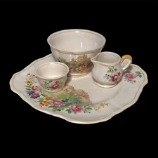 Rare Vintage Swinnertons Scottish Castles Floral Cup & Saucer Breakfast Set Ex