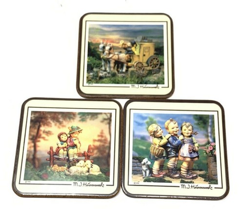 * Set of 6 English Hunting scarlet, PIMPERNEL 4.25"x4.25" COASTERS ----(I,7) - Picture 8 of 10