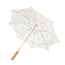 Decorative Umbrella Vintage Umbrella White Parasol Umbrella Bridal Umbrella