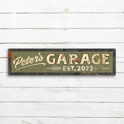 Personalisiertes Garagenschild Vintage Retro Style Schild 6 - Mechaniker Geräteschuppen Plakette