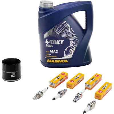 für Kawasaki VN 750 Vulcan VN750 1986-95 Inspektion Set 4L Öl Ölfilter Zündkerze