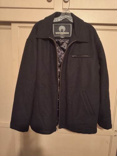 Weatherproof Garment Co Zip Jacket Men's Extra Large Coat Fully Lined Heavy Wool - Picture 2 of 10
