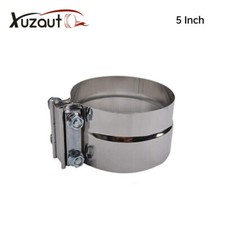 5 inch Lap Joint Exhaust Band Clamp Muffler Sleeve Coupler T304 Stainless Steel